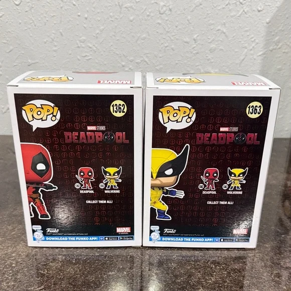 Marvel Deadpool #1362 & Wolverine #1363 Funko Pop - Picture 3 of 6